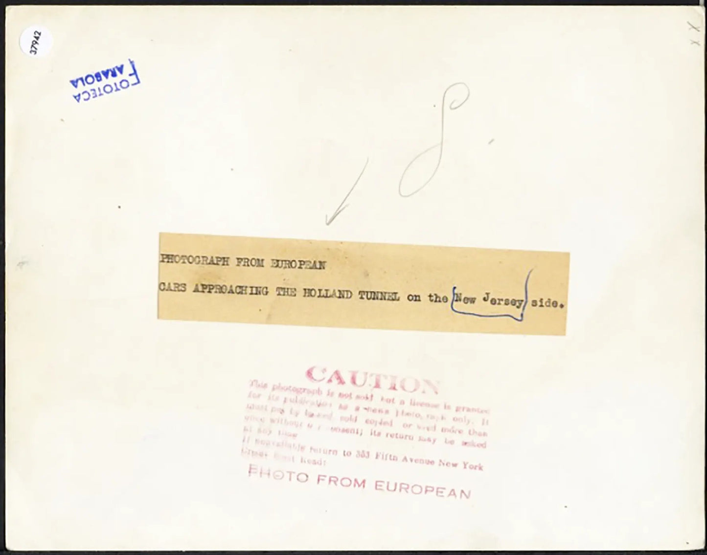 Holland Tunnel in New Jersey anni 50 Ft 37942 - Stampa 20x15 cm - Farabola Stampa ai sali d'argento