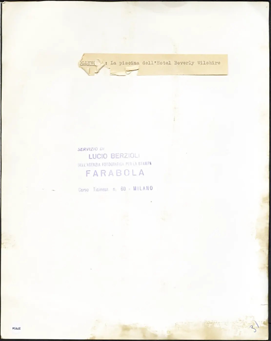 Hotel Beverly Wilshire a Beverly Hills anni 60 Ft 37954 - Stampa 21x27 cm - Farabola Stampa ai sali d'argento
