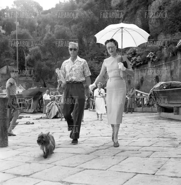 I Duchi di Windsor Edoardo e Wallis Simpson, Portofino, 1951 - Farabola Immagine digitale