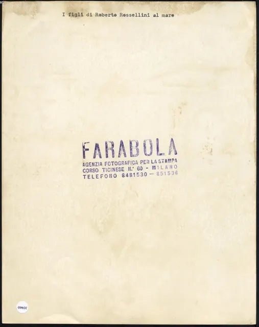 I figli di Roberto Rossellini anni 60 Ft 35960 - Stampa 21x27 cm - Farabola breadcrumbs : fotografie - vintage; foto - vintage - cinema