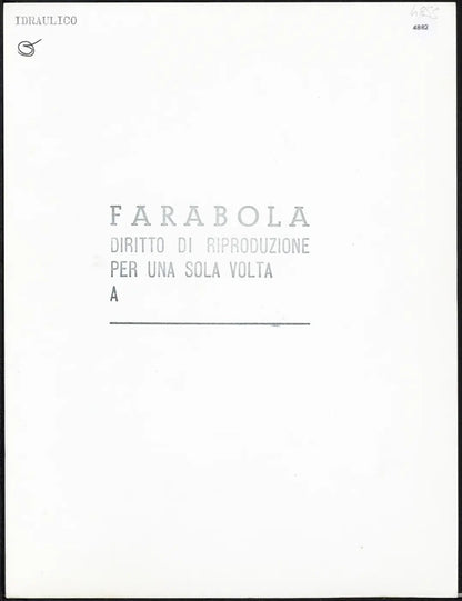 Idraulico anni 60 Ft 4882 - Stampa 24x18 cm - Farabola Stampa ai sali d'argento