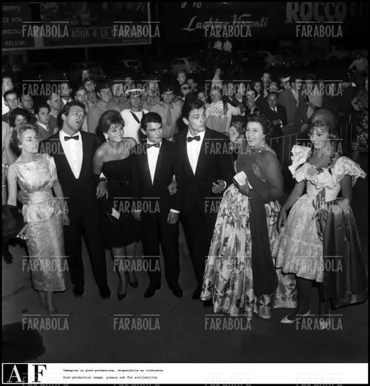 Il cast del film Rocco e i suoi fratelli, Festival di Venezia, 1960 - Farabola Immagine digitale