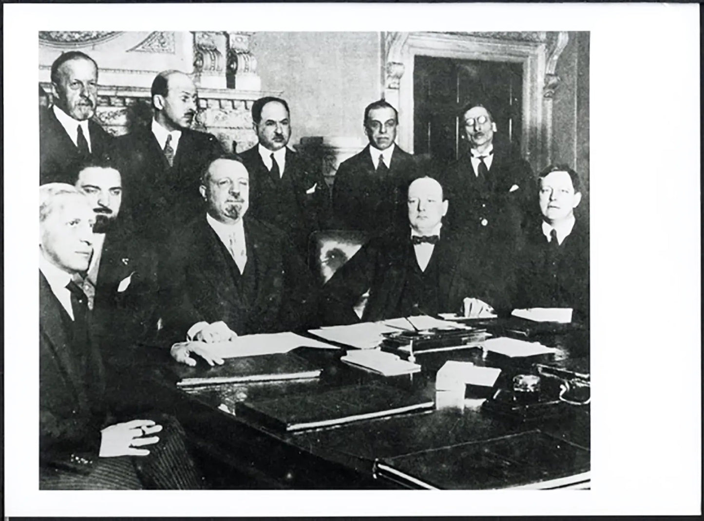 Il conte Volpi di Misurata e Churchill 1926 Ft 37764 - Stampa 24x18 cm - Farabola Stampa ai sali d'argento (anni 90)