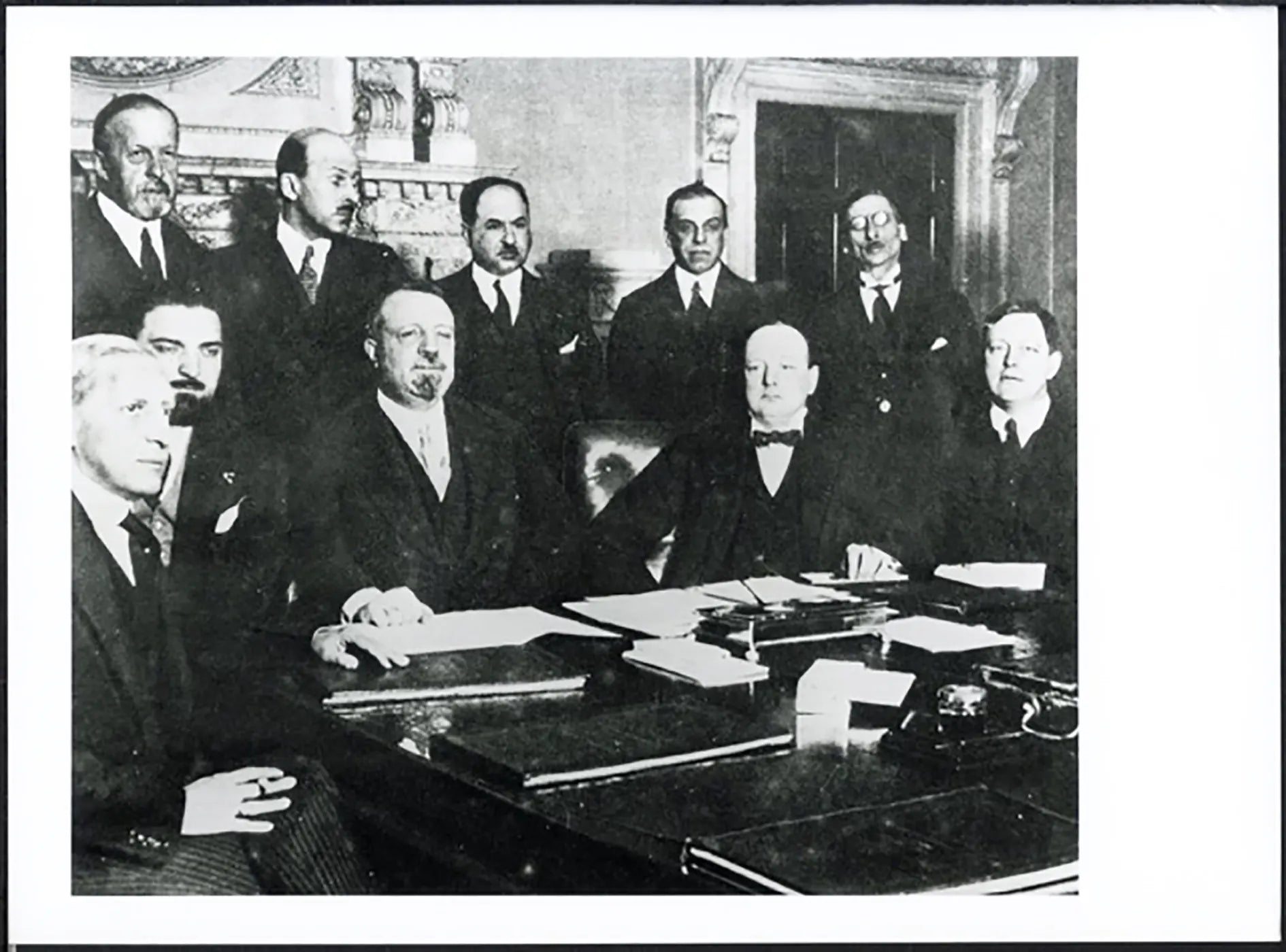 Il conte Volpi di Misurata e Churchill 1926 Ft 37764 - Stampa 24x18 cm - Farabola Stampa ai sali d'argento (anni 90)