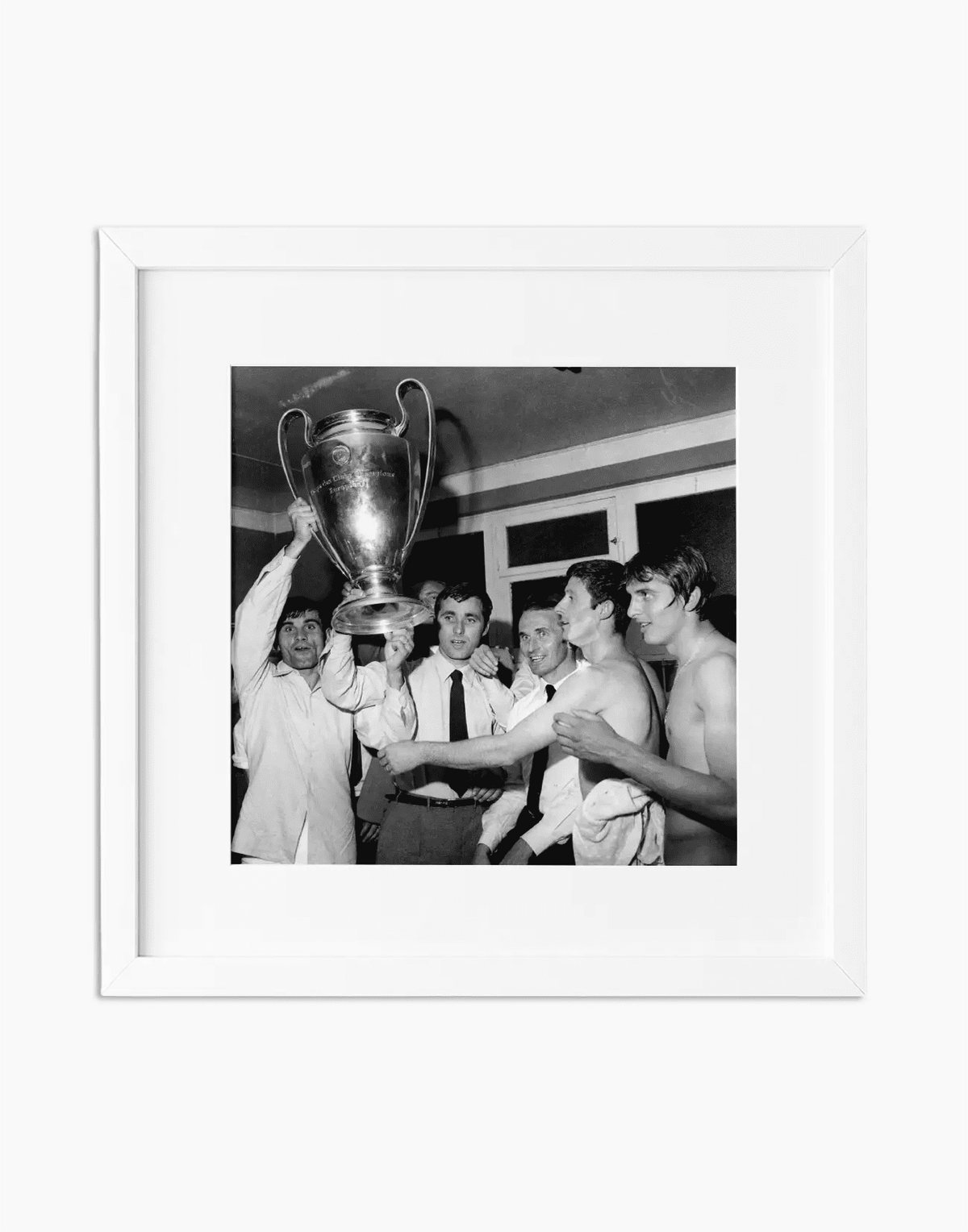 Il Milan vince la Coppa dei Campioni 1969 — stampa fine art con cornice bianca