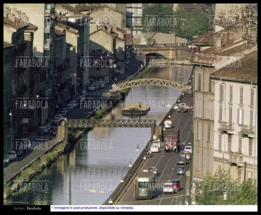 Il Naviglio Grande, Milano, anni 50 - Farabola Immagine digitale