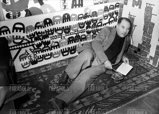 Il pittore Giuseppe Capogrossi, 1953 - Farabola Immagine digitale