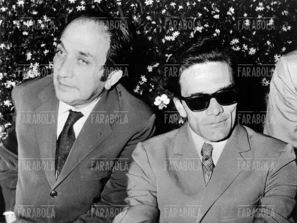 Il poeta Alfonso Gatto con Pier Paolo Pasolini, 1968 - Farabola Immagine digitale