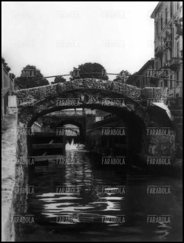 Il Ponte delle Gabelle, Milano, fine Ottocento - Farabola Immagine digitale