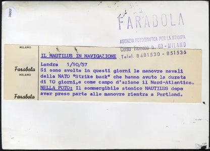 Il sommergibile Nautilius 1957 Ft 36017 - Stampa 18x13 cm - Farabola Stampa ai sali d'argento