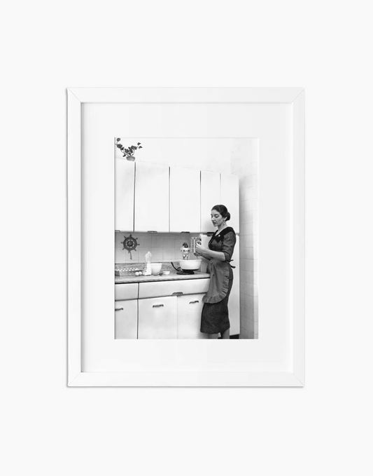 Il soprano Maria Callas, 1956 — stampa fine art con cornice bianca