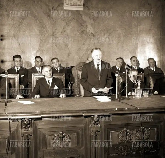 Inaugurazione del nuovo centro Enrico Fermi, Milano, 1960 - Farabola Immagine digitale