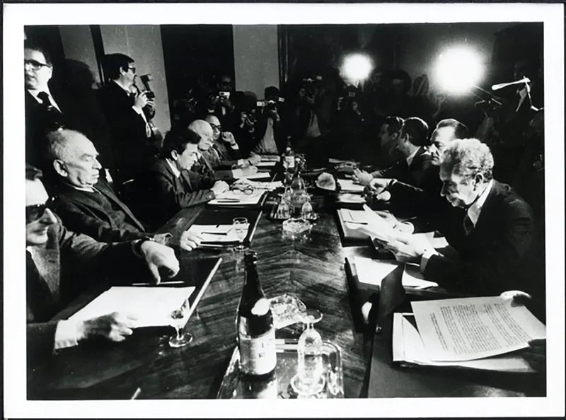 Incontro DC - PCI per Governo unità nazionale 1977 Ft 37700 - Stampa 24x18 cm - Farabola Stampa ai sali d'argento
