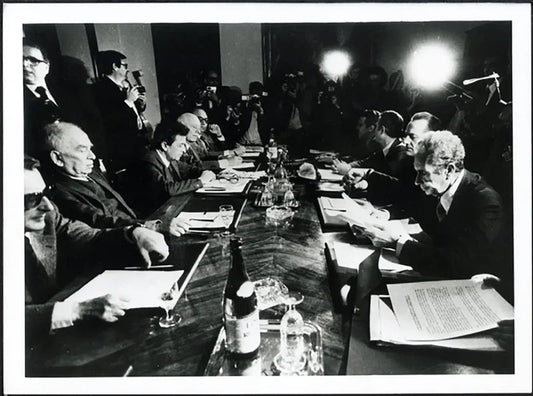 Incontro DC - PCI per Governo unità nazionale 1977 Ft 37700 - Stampa 24x18 cm - Farabola Stampa ai sali d'argento