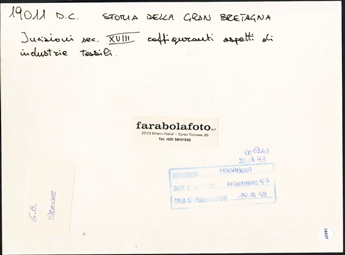 Industrie tessili in Gran Bretagna XVIII sec. Ft 38037 - Stampa 24x18 cm - Farabola Stampa ai sali d'argento