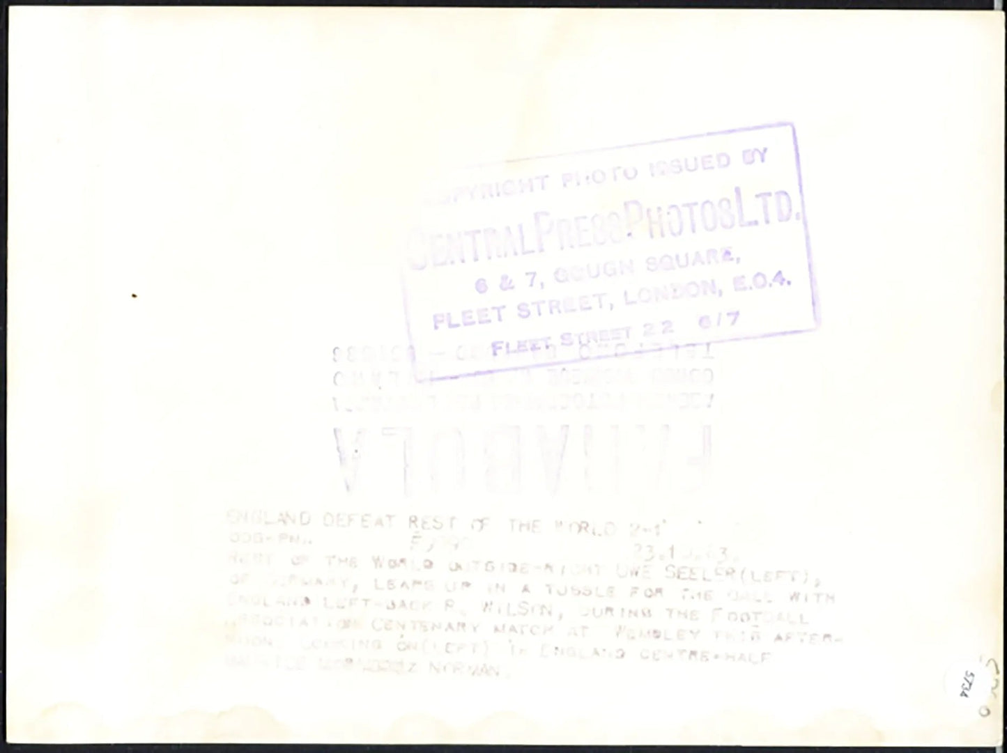 Inghilterra vs Resto del Mondo 1963 Ft 5734 - Stampa 21x15 cm - Farabola Stampa ai sali d'argento