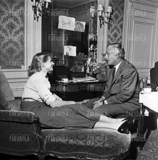 Ingrid Bergman e Vittorio De Sica, 1956 - Farabola Immagine digitale