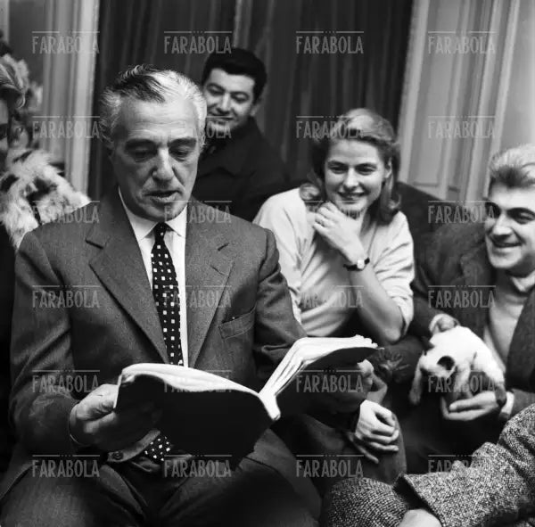 Ingrid Bergman e Vittorio De Sica, 1956 - Farabola Immagine digitale