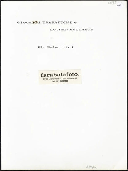 Inter Trapattoni e Matthaus anni 80 Ft 4655 - Stampa 24x18 cm - Farabola Stampa digitale