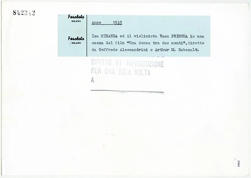 Isa Miranda e Vasa Prihoda film 1935 Ft 37285 - Stampa 21x27 cm - Farabola Stampa ai sali d'argento
