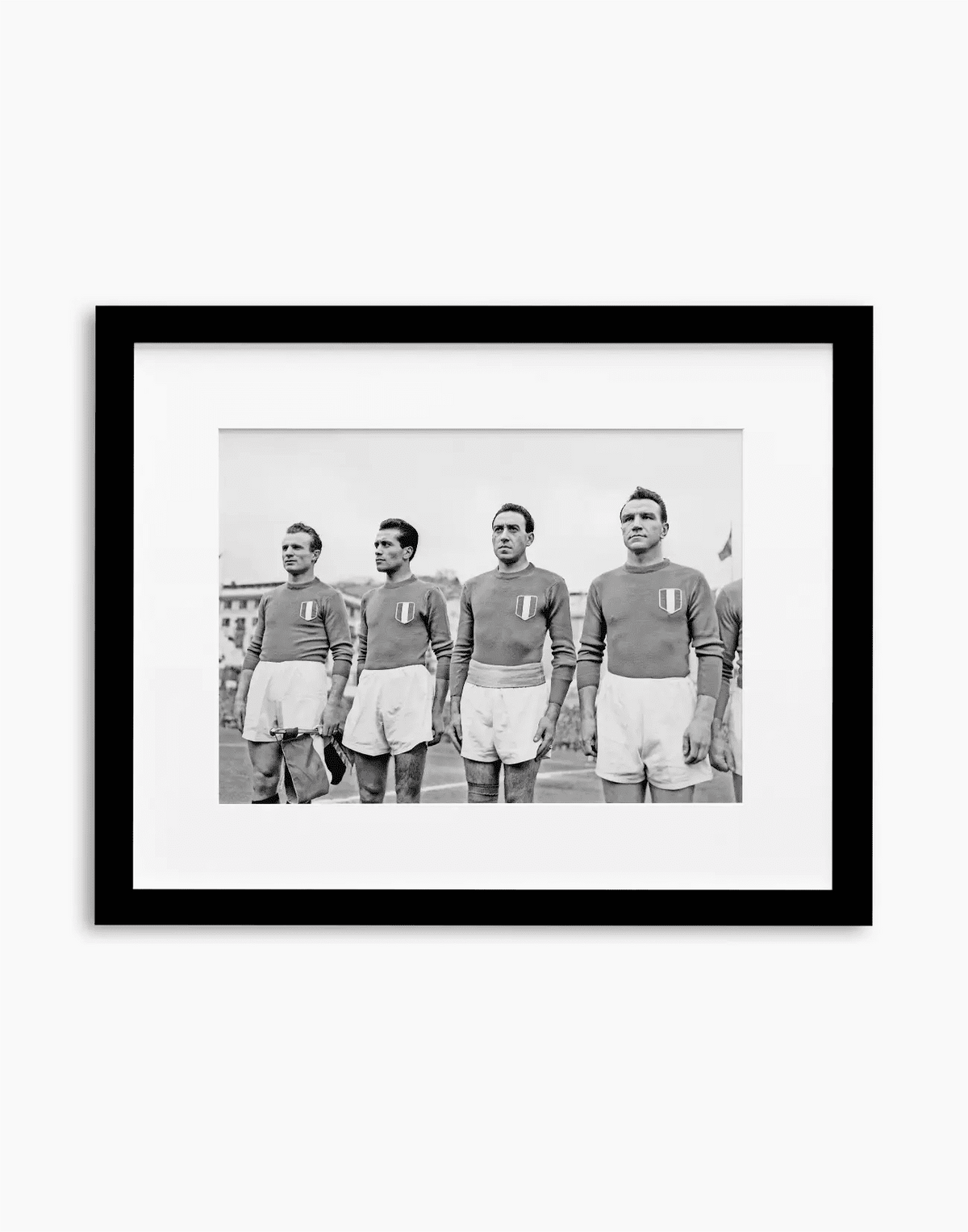 Italia-Portogallo 1949 — stampa fine art con cornice nera