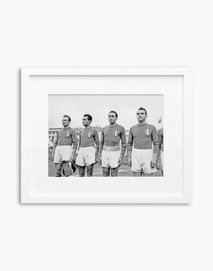 Italia-Portogallo 1949 — stampa fine art con cornice bianca