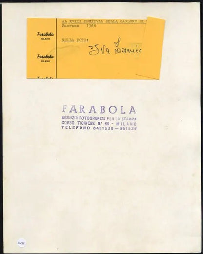 Iva Zanicchi Festival di Sanremo 1968 Ft 35730 - Stampa 21x27 cm - Farabola Stampa ai sali d'argento