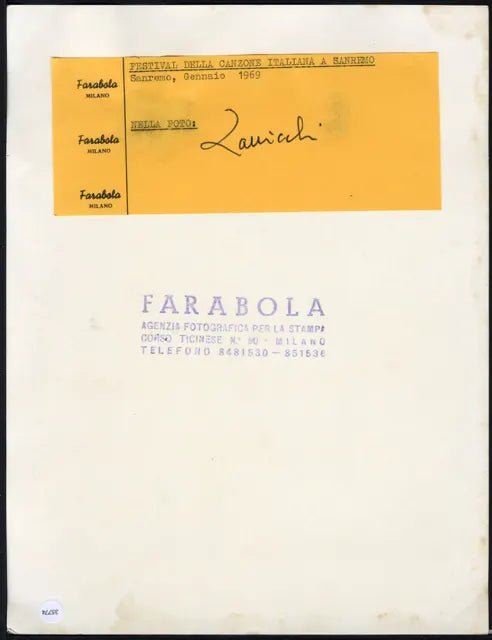 Iva Zanicchi Festival di Sanremo 1969 Ft 35774 - Stampa 21x27 cm - Farabola Stampa ai sali d'argento