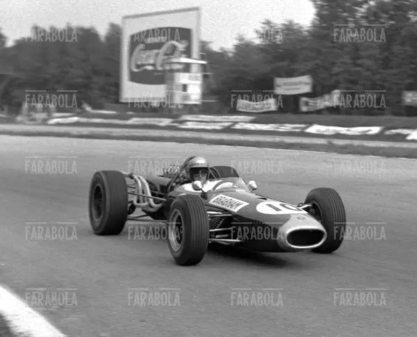 Jack Brabham su Brabham - Repco, Gp di Monza, 1966 - Farabola Immagine digitale