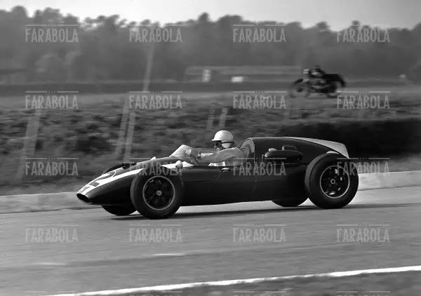 Jack Brabham su Cooper - Coventry Climax, Gp di Monza, 1959 - Farabola Immagine digitale