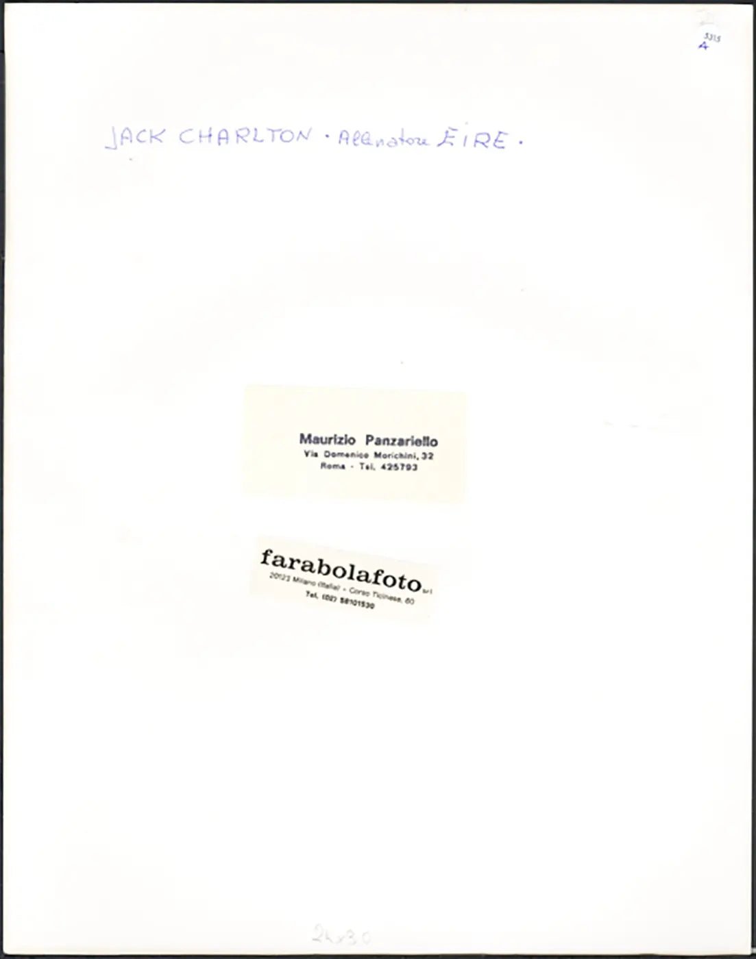 Jack Charlton Eire anni 90 Ft 5315a - Stampa 24x30 cm - Farabola Stampa digitale