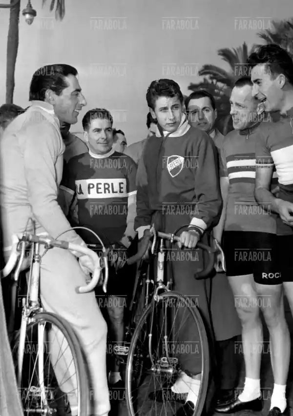 Jacques Anquetil e Fausto Coppi, 1954 - Farabola Immagine digitale