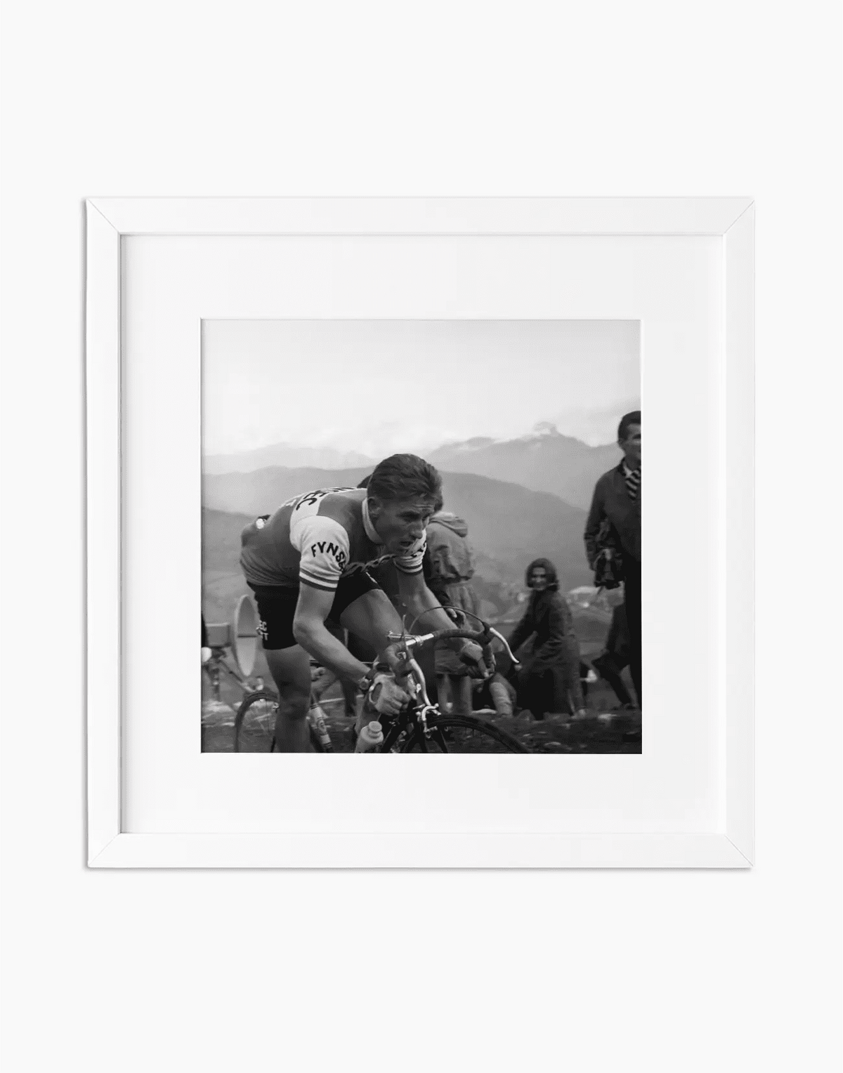 Jacques Anquetil, Giro di Lombardia 1960 — stampa fine art con cornice bianca