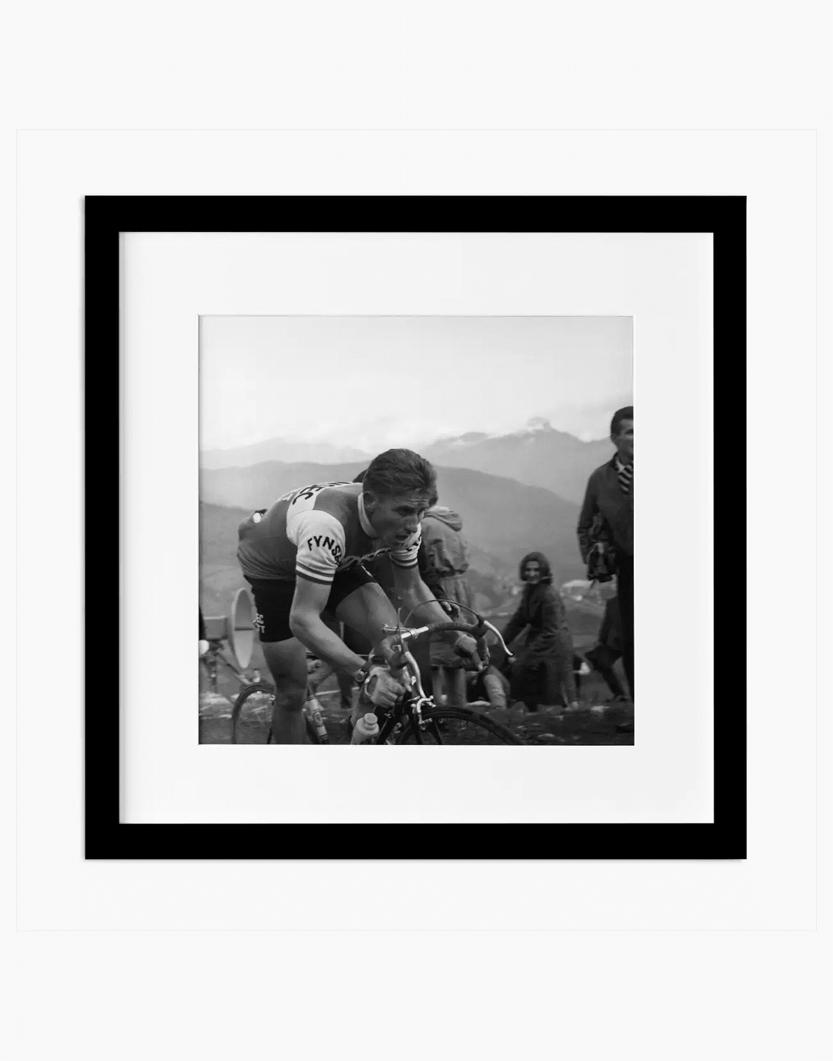 Jacques Anquetil, Giro di Lombardia 1960 — stampa fine art con cornice nera