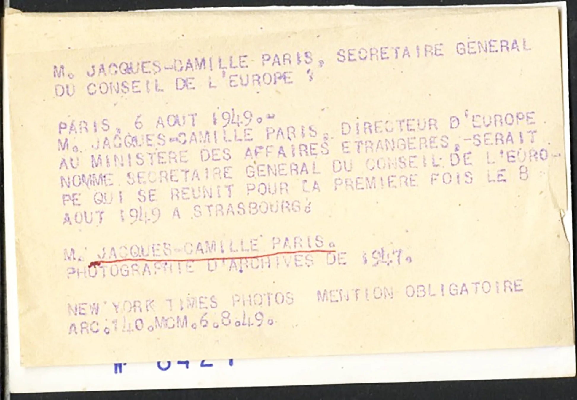 Jacques Camille Paris 1947 Ft 37046 - Stampa 10x15 cm - Farabola Stampa ai sali d'argento