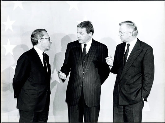 Jacques Delors e Franz Vranitzky 1991 Ft 5789 - Stampa 24x18 cm - Farabola Stampa ai sali d'argento