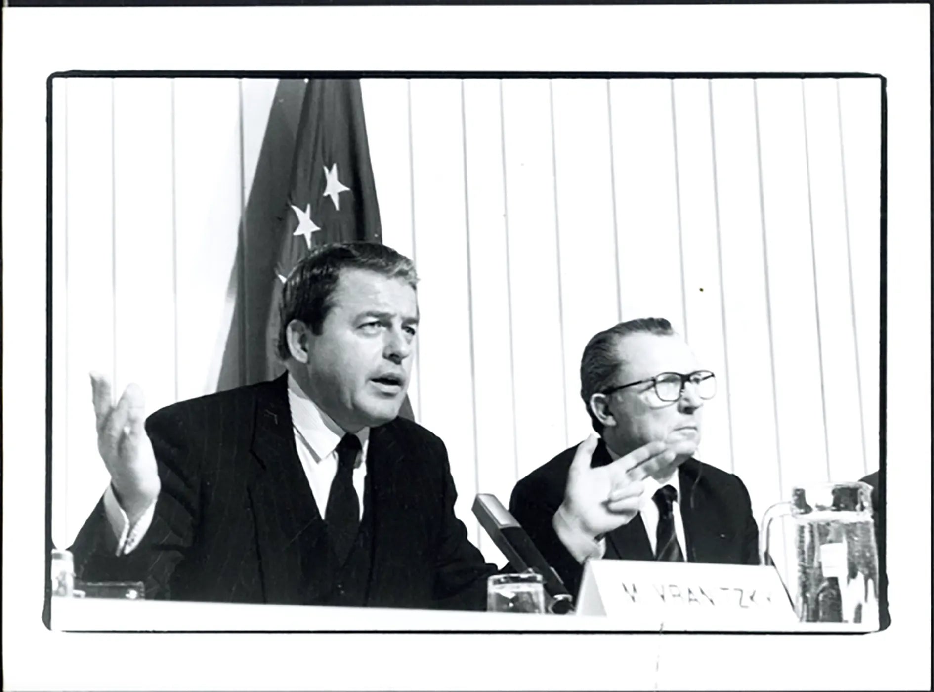 Jacques Delors e Franz Vranitzky 1991 Ft 5793 - Stampa 24x18 cm - Farabola Stampa ai sali d'argento