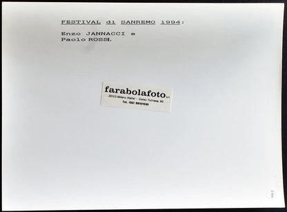 Jannacci e Paolo Rossi Sanremo 1994 Ft 2488 - Stampa 24x18 cm - Farabola Stampa ai sali d'argento