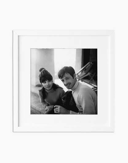 Jean Paul Belmondo, 1964 — stampa fine art con cornice bianca