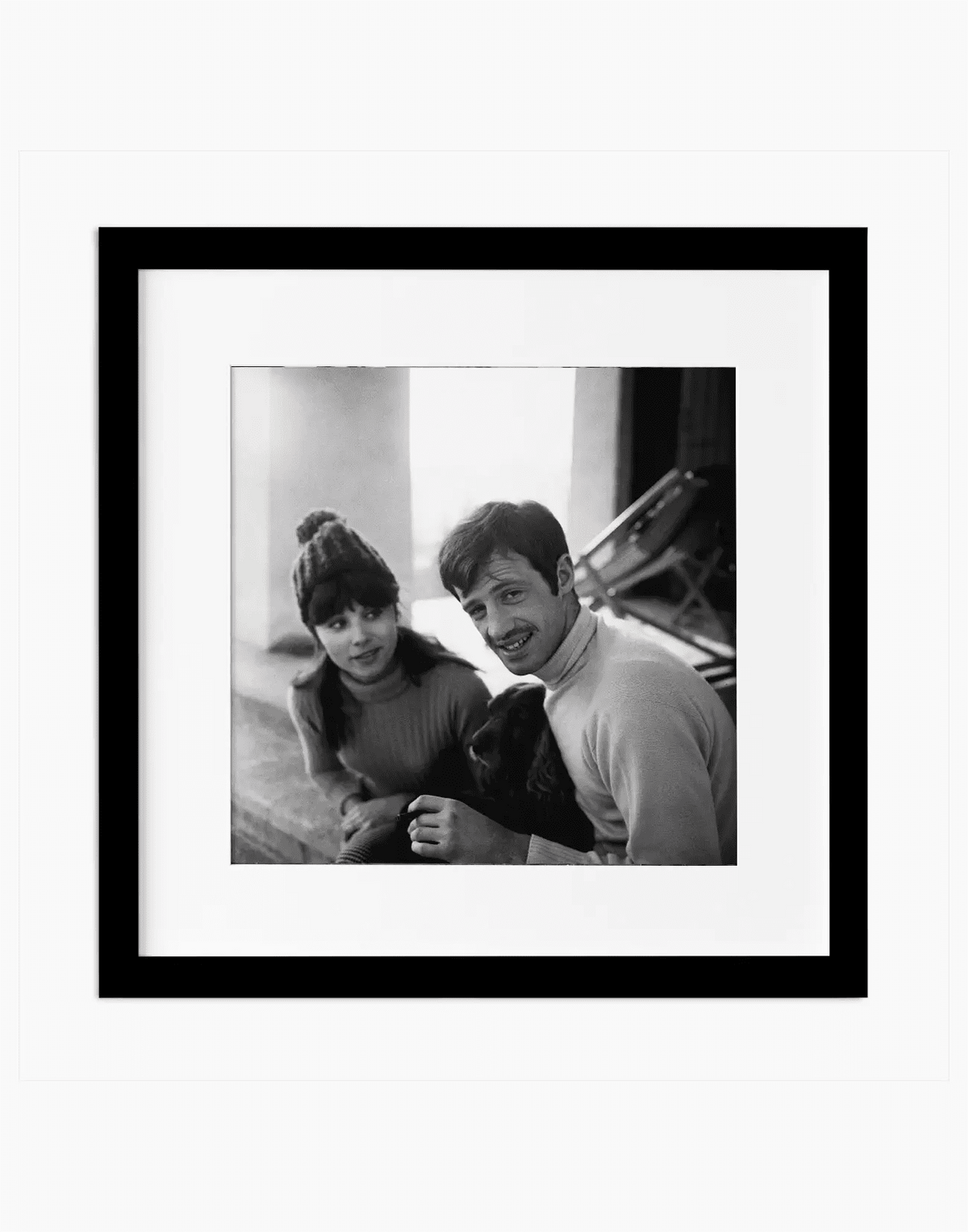 Jean Paul Belmondo, 1964 — stampa fine art con cornice nera
