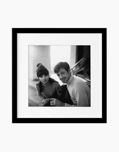 Jean Paul Belmondo, 1964 — stampa fine art con cornice nera