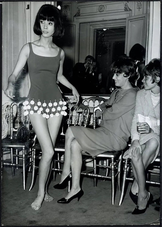 Jeanne Moreau Sfilata Pierre Cardin 1963 Ft 36881 - Stampa 18x13 cm - Farabola Stampa ai sali d'argento