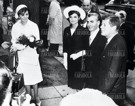 John Fitzgerald Kennedy con lo scià di Persia, Washington, 1962 - Farabola Immagine digitale