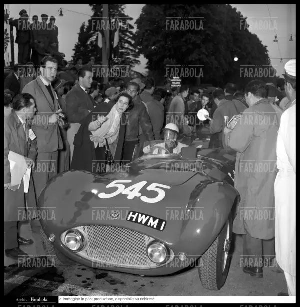 John Heath su HWM - Jaguar, Mille Miglia, 1956 - Farabola Immagine digitale