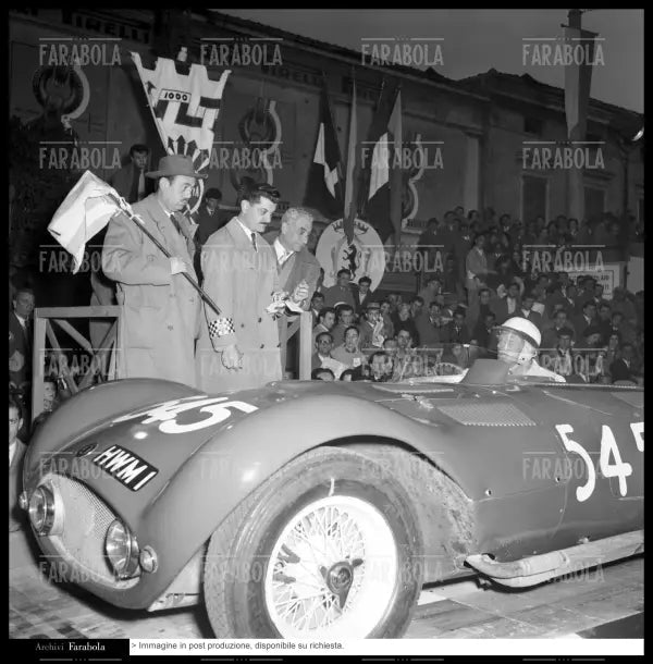 John Heath su HWM - Jaguar, Mille Miglia, 1956 - Farabola Immagine digitale