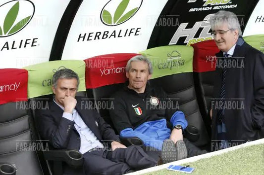 José Mourinho e Giuseppe Baresi, Inter-Chievo, 2010 - Farabola Immagine digitale