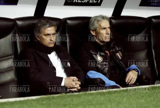 José Mourinho e Giuseppe Baresi, Inter-Cska Mosca, 2010 - Farabola Immagine digitale