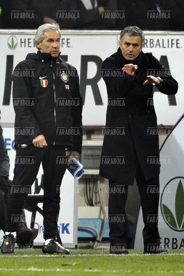 José Mourinho e Giuseppe Baresi, Inter-Milan, 2010 - Farabola Immagine digitale