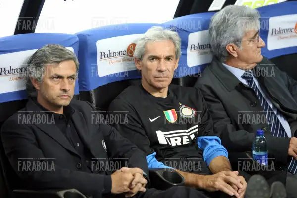 José Mourinho e Giuseppe Baresi, Inter-Udinese, 2009 - Farabola Immagine digitale
