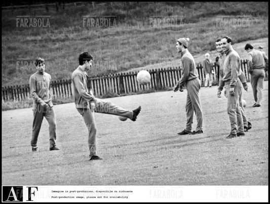 Juliano, Meroni, Albertosi, Rosato e Pascutti si allenano, Mondiali di calcio in Inghilterra, 1966 - Farabola Immagine digitale